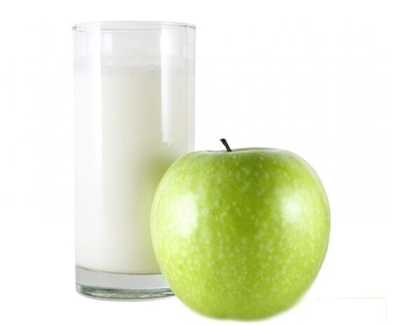 Kefir con una mela per una dieta efficace
